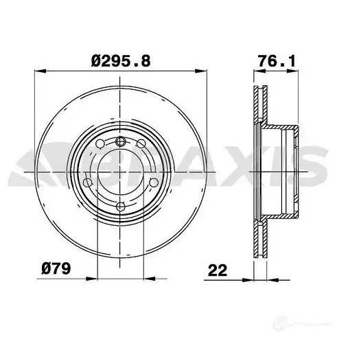Тормозной диск BRAXIS 3663908203668 K1VLH VE 4406213 ad0184