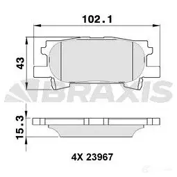 Тормозные колодки, комплект BRAXIS SI 6Q1 aa0329 4405547 3663908107881 изображение 0