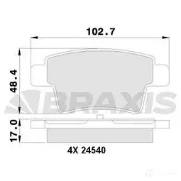 Тормозные колодки, комплект BRAXIS 4405352 aa0126 3663908103043 XM 5OWQB изображение 0