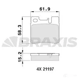 Тормозные колодки, комплект BRAXIS 4405361 FX3 4B 3663908103241 aa0135 изображение 0