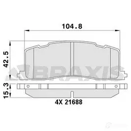 Тормозные колодки, комплект BRAXIS 3663908109076 4405600 VP7J QLC aa0405 изображение 0