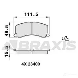 Тормозные колодки, комплект BRAXIS 3663908106440 HGSXTX K 4405980 ab0317