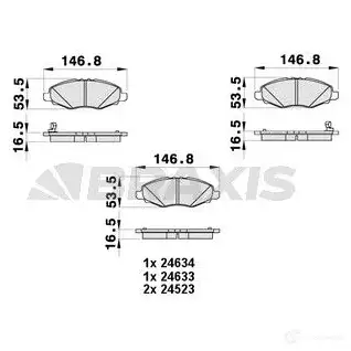 Тормозные колодки, комплект BRAXIS 2PR70 L 4406097 3663908108291 ab0436 изображение 0