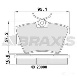 Тормозные колодки, комплект BRAXIS 3663908101995 aa0070 4405296 5VE ZMY изображение 0