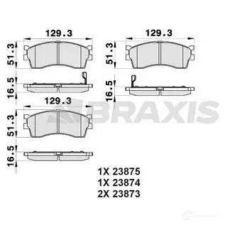 Тормозные колодки, комплект BRAXIS 4405864 ab0201 3663908104446 NJCL Q7 изображение 0