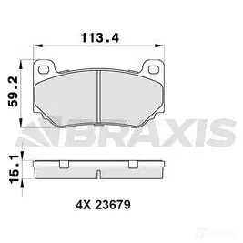 Тормозные колодки, комплект BRAXIS ab0440 4406101 7LE 53P 3663908100516