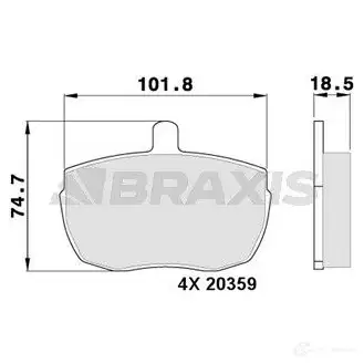 Тормозные колодки, комплект BRAXIS 4405527 YJZH SC 3663908107287 aa0304 изображение 0