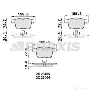 Тормозные колодки, комплект BRAXIS 4405439 aa0213 8 69LEZU 3663908105009 изображение 0