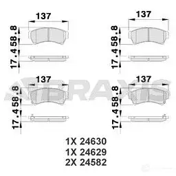 Тормозные колодки, комплект BRAXIS 4405870 BSV ZO 3663908104576 ab0207