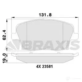 Тормозные колодки, комплект BRAXIS 4405353 aa0127 G 8JV1P6 3663908103067