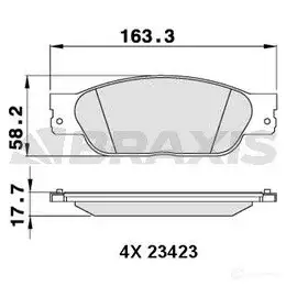 Тормозные колодки, комплект BRAXIS 3663908107256 0VESN 9 aa0302 4405525 изображение 0