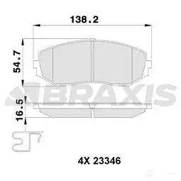 Тормозные колодки, комплект BRAXIS 4405773 3663908102909 25HU4 6 ab0110