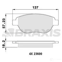 Тормозные колодки, комплект BRAXIS 3663908101032 4405242 FF1MR N aa0013