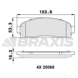 Тормозные колодки, комплект BRAXIS 3663908110287 E4 XLG aa0504 135568753 изображение 0