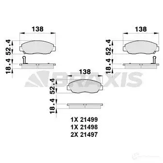 Тормозные колодки, комплект BRAXIS 6O 8CSFE 3663908105733 4405936 ab0273