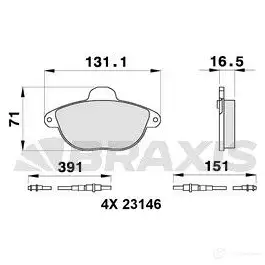 Тормозные колодки, комплект BRAXIS 3663908106457 NUCI V ab0318 4405981 изображение 0