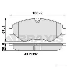 Тормозные колодки, комплект BRAXIS 3663908101759 aa0059 TVFBD B 4405285 изображение 0