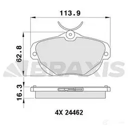 Тормозные колодки, комплект BRAXIS 3663908109113 4405601 ZCG VMQ aa0406