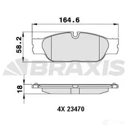 Тормозные колодки, комплект BRAXIS 3663908105078 4405443 HO7W3 4I aa0217 изображение 0