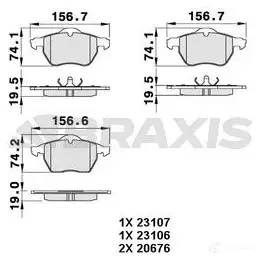Тормозные колодки, комплект BRAXIS F LSWBO aa0268 4405492 3663908106297 изображение 0