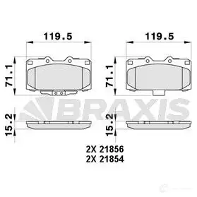 Тормозные колодки, комплект BRAXIS 4406032 ab0370 3663908107126 NUMR V изображение 0