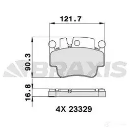 Тормозные колодки, комплект BRAXIS 3663908105948 4405477 VNG LCG aa0252 изображение 0