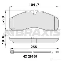 Тормозные колодки, комплект BRAXIS 4405595 3663908108994 aa0398 MC3 LJI