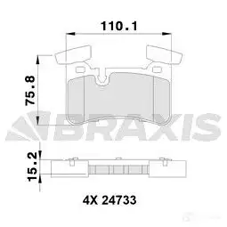 Тормозные колодки, комплект BRAXIS aa0391 4405591 3663908108895 IL89L Y0