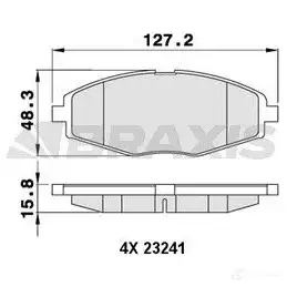 Тормозные колодки, комплект BRAXIS M PBXOR 3663908101421 4405268 aa0042 изображение 0