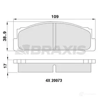 Тормозные колодки, комплект BRAXIS IDQSH Y aa0401 3663908109021 4405598 изображение 0