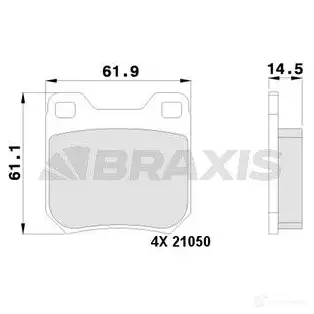 Тормозные колодки, комплект BRAXIS 4405351 3663908103029 6 PIJQU aa0125 изображение 0