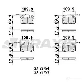 Тормозные колодки, комплект BRAXIS W 6BOL 4406057 3663908107515 ab0395 изображение 0