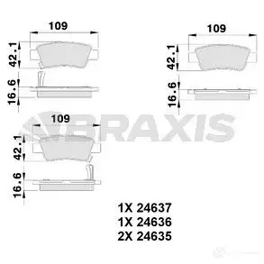 Тормозные колодки, комплект BRAXIS ab0232 3663908104965 4405895 58GSO HI изображение 0