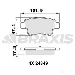 Тормозные колодки, комплект BRAXIS 3663908106006 4405481 aa0256 YDIO HDF изображение 0