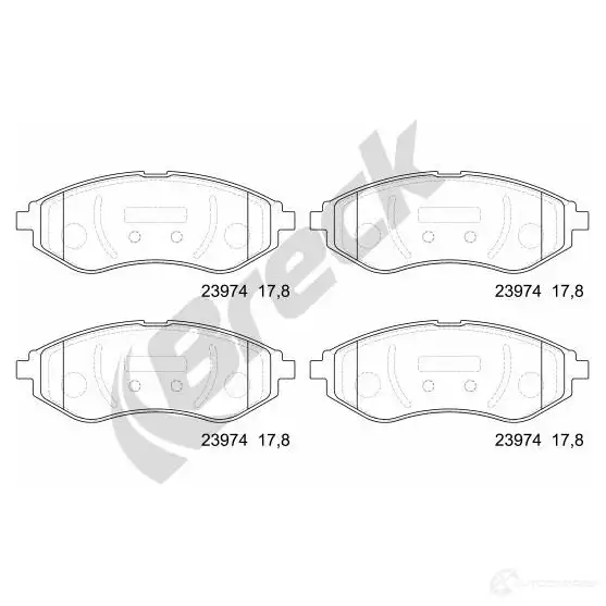 Тормозные колодки, комплект BRECK G6 VIBTS 5906295147923 2295504 239740070200 - Изображение 1
