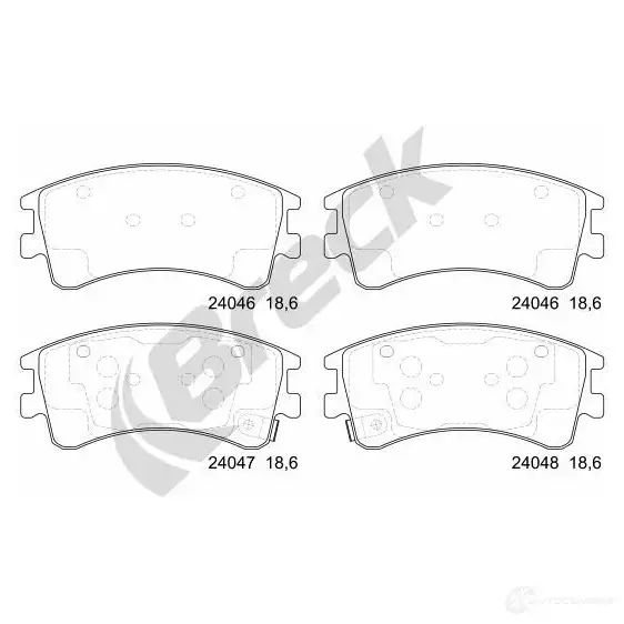 Тормозные колодки, комплект BRECK 2295515 5906295147480 240460070110 UK Z0ZB - Изображение 1
