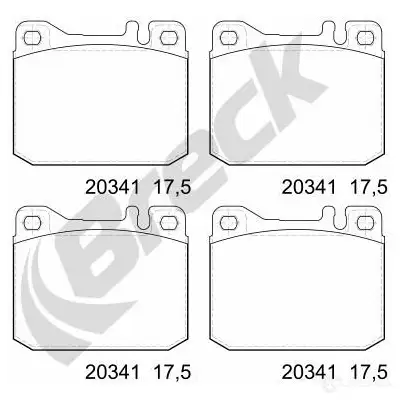 Тормозные колодки, комплект BRECK 2295235 5906295145035 S6R 3R1 203410070110 изображение 0