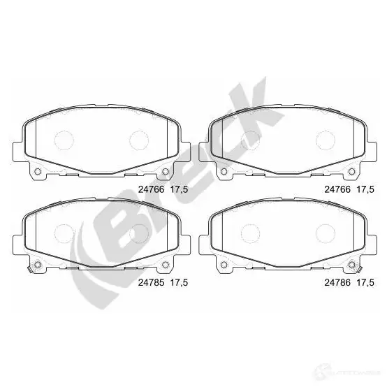 Тормозные колодки, комплект BRECK 2295600 G SGSLC 247660070100 5901958621727 - Изображение 1