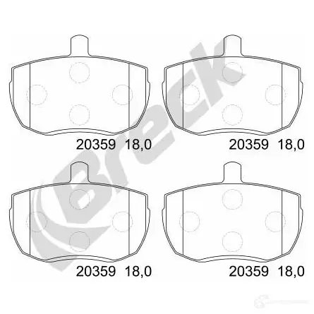 Тормозные колодки, комплект BRECK 9 ZMF6U 2295236 203590070100 5906295145042 изображение 1