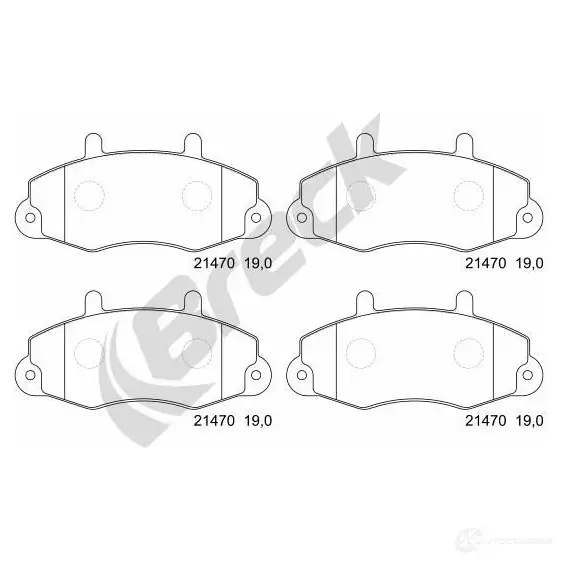 Тормозные колодки, комплект BRECK 2295307 5906295145301 K K6M8SD 214700070100 - Изображение 1