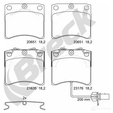 Тормозные колодки, комплект BRECK 231760070310 Q DF55H 2295395 5906295146742 - Изображение 1