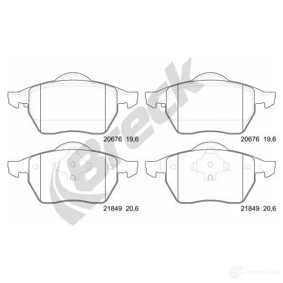 Тормозные колодки, комплект BRECK 2295339 218480070100 XL03 Q 5906295147251 изображение 0