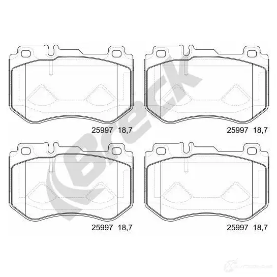 Тормозные колодки, комплект BRECK O36B LBC 259970070100 5901958621963 1223372979 - Изображение 1