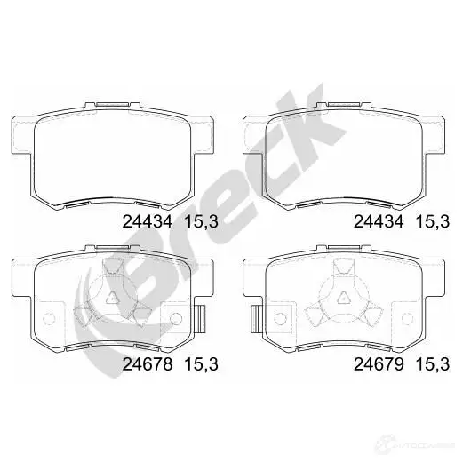 Тормозные колодки, комплект BRECK 5901958621499 244340070400 V697K CN 2295553 - Изображение 1