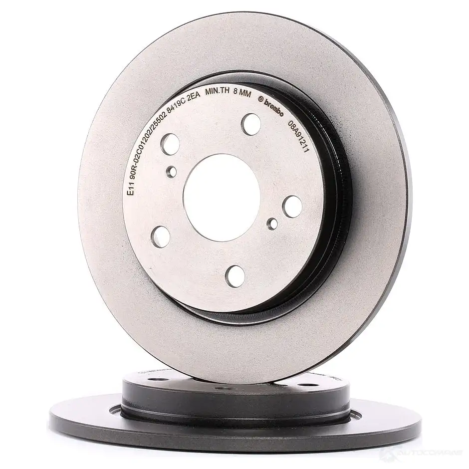 Тормозной диск BREMBO 08.A912.11 789805 8020584034088 0VV H42 изображение 0