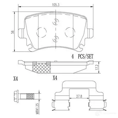 Тормозной шланг BREMBO T 85 173 8432509656907 UPB LK39 803572