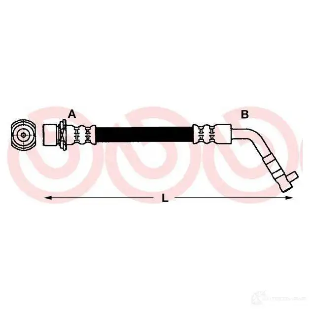 Тормозной шланг BREMBO 8432509619858 ZQ0 7W 1423275141 t83072 изображение 0