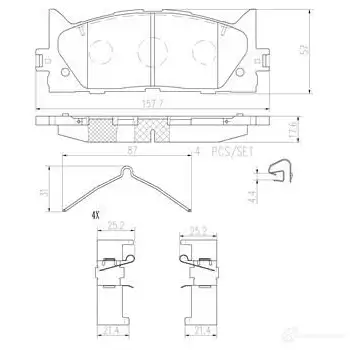 Тормозной шланг BREMBO 8432509656396 XO47 X2P T 83 146 803375 изображение 0