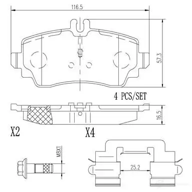 Тормозной шланг BREMBO 8432509623275 802290 9 NU5D T 24 105