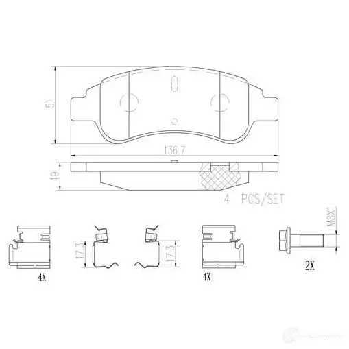 Тормозной шланг BREMBO T 59 052 8432509620946 802924 YRP ONCQ